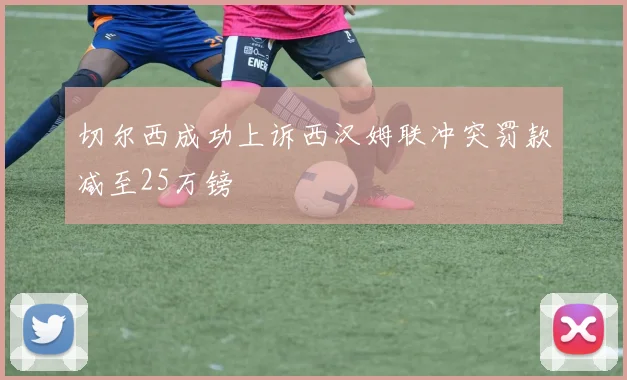 切尔西成功上诉西汉姆联冲突罚款减至25万镑